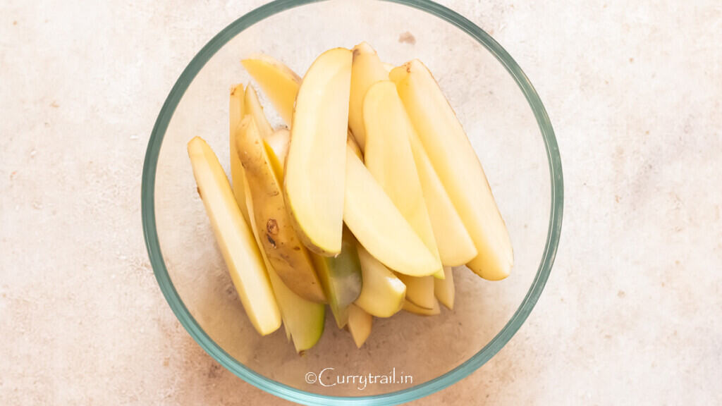 potato wedges in a bowl.