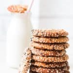 Milk and tahini cookies stack