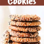 tahini cookies with text