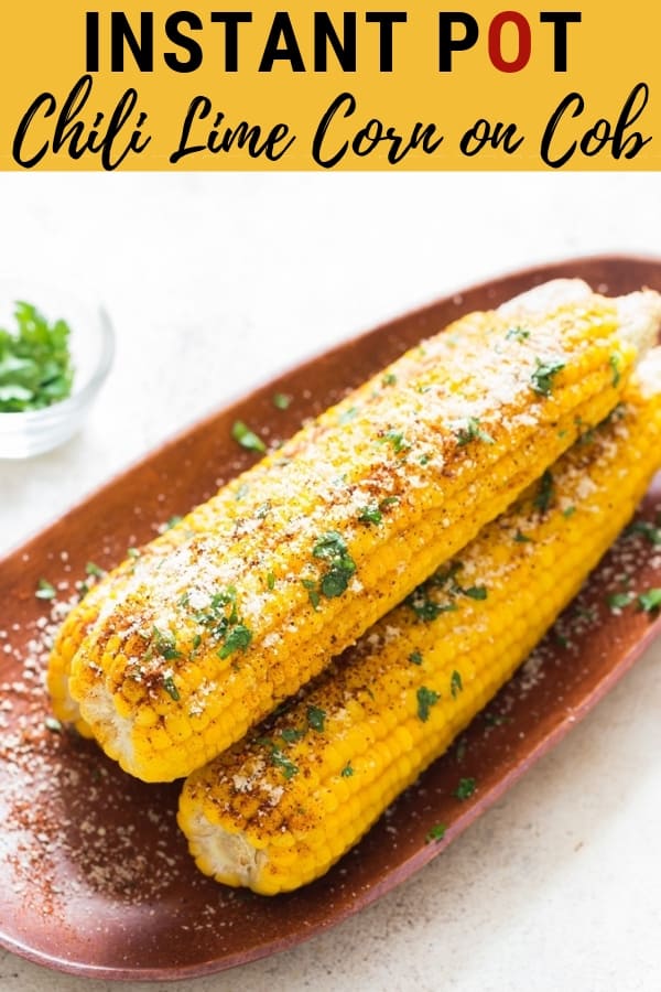 fast and easy instant pot corn on the cob with text overlay