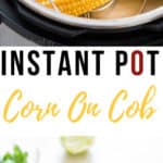 fast and easy instant pot corn on the cob with text overlay