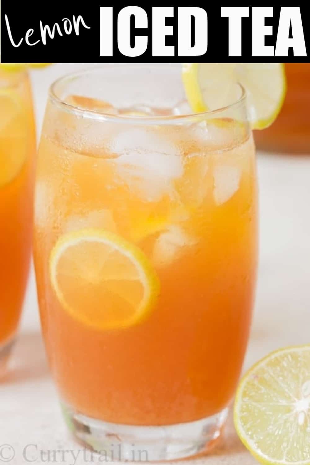 Honey Sweetened Lemon Iced Tea Recipe CurryTrail