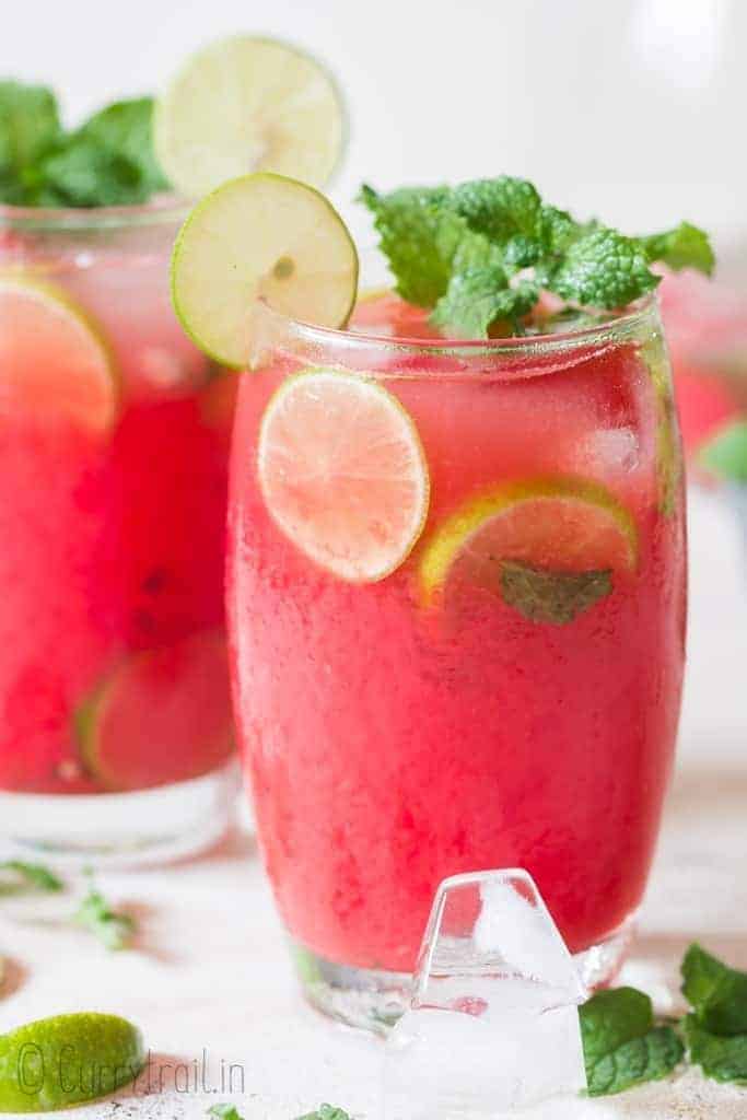 best summer cocktail watermelon mojito recipe served in glasses