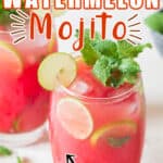 refreshing summer mojito using watermelon with text