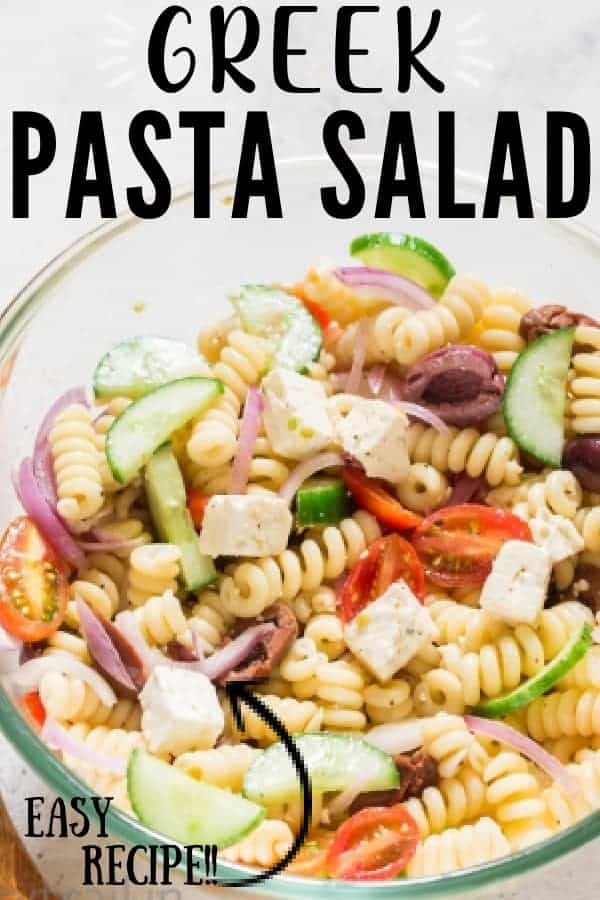 Easy Greek Pasta Salad With Red Wine Vinegar Dressing CurryTrail