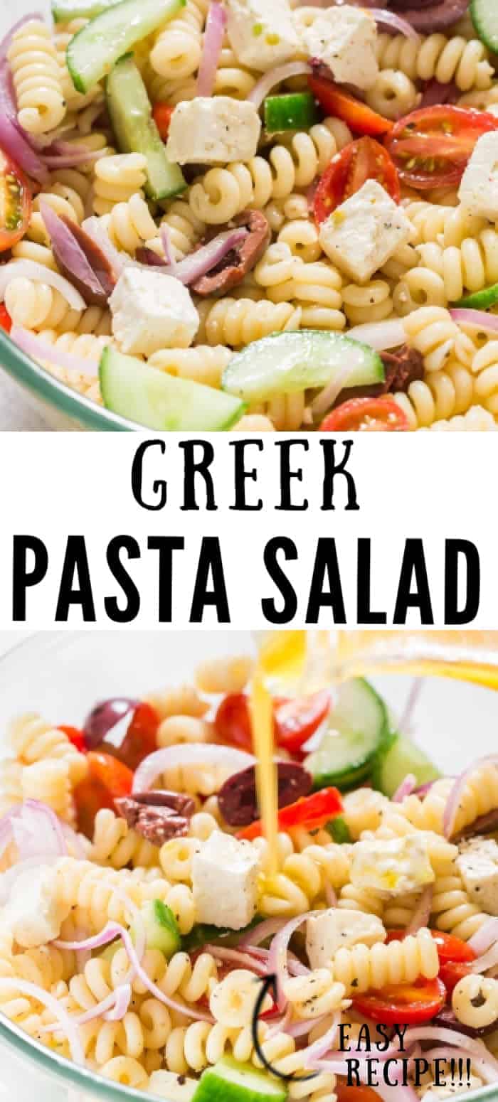 Easy Greek Pasta Salad With Red Wine Vinegar Dressing CurryTrail