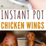 instant pot chicken wings with text overlay