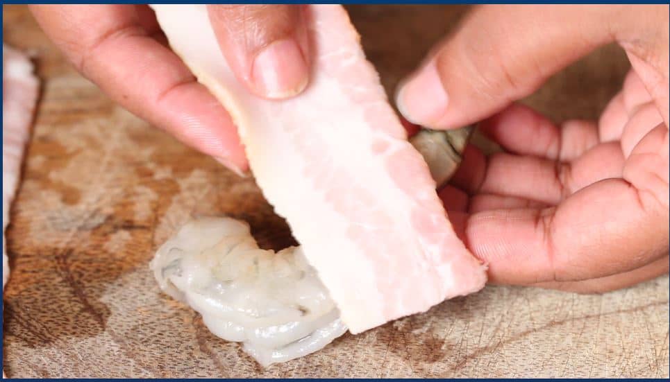 how to cook bacon wrapped shrimp in a pan