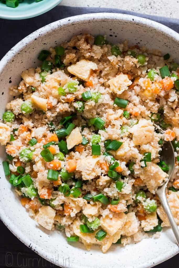 low carb riced cauliflower rice