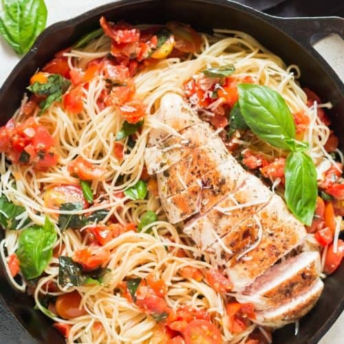 Bruschetta Chicken Pasta Salad Video Currytrail