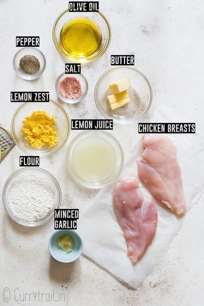 ingredients for lemon pepper chicken