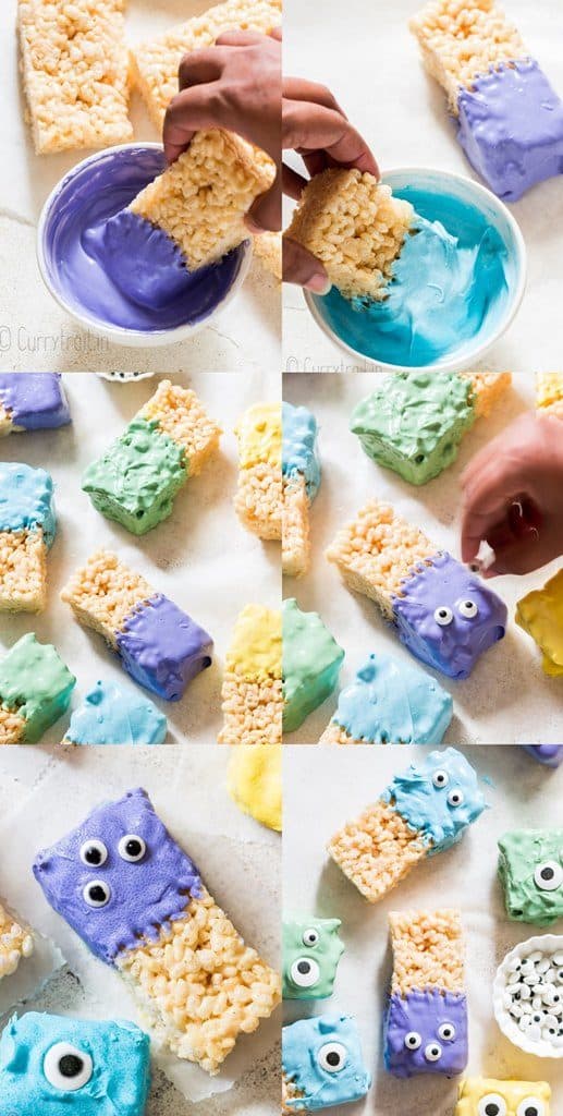 halloween rice krispie treats step by step pictures