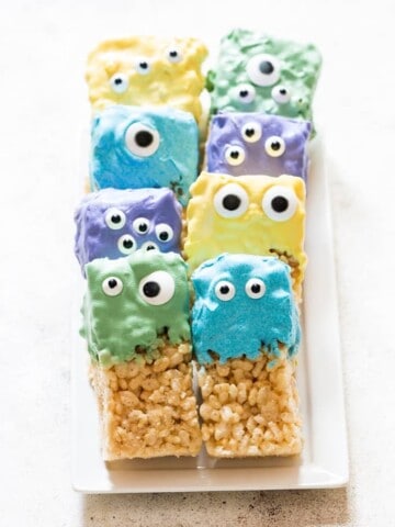 monster eye rice krispie halloween treats