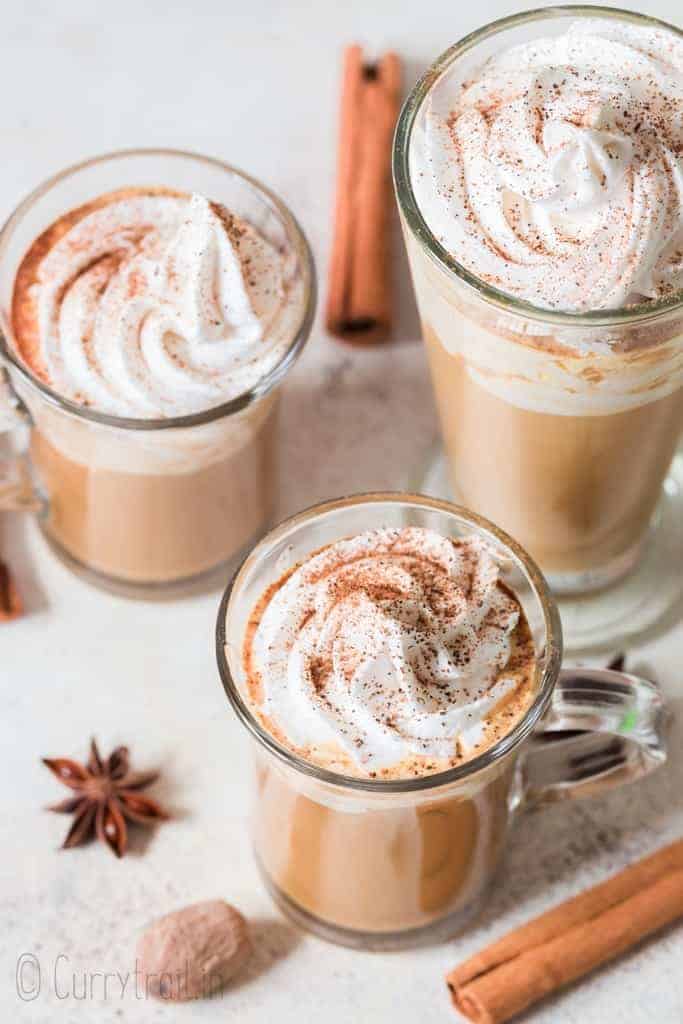 starbucks copycat pumpkin spice latte in 3 cups