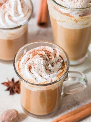 3 cups of Starbucks copycat pumpkin spice latte