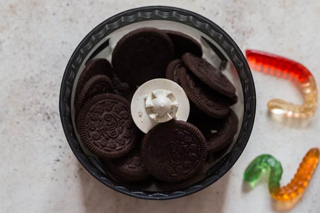 crumble OREO cookies in food processor