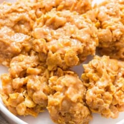 cornflakes cookies on white plate