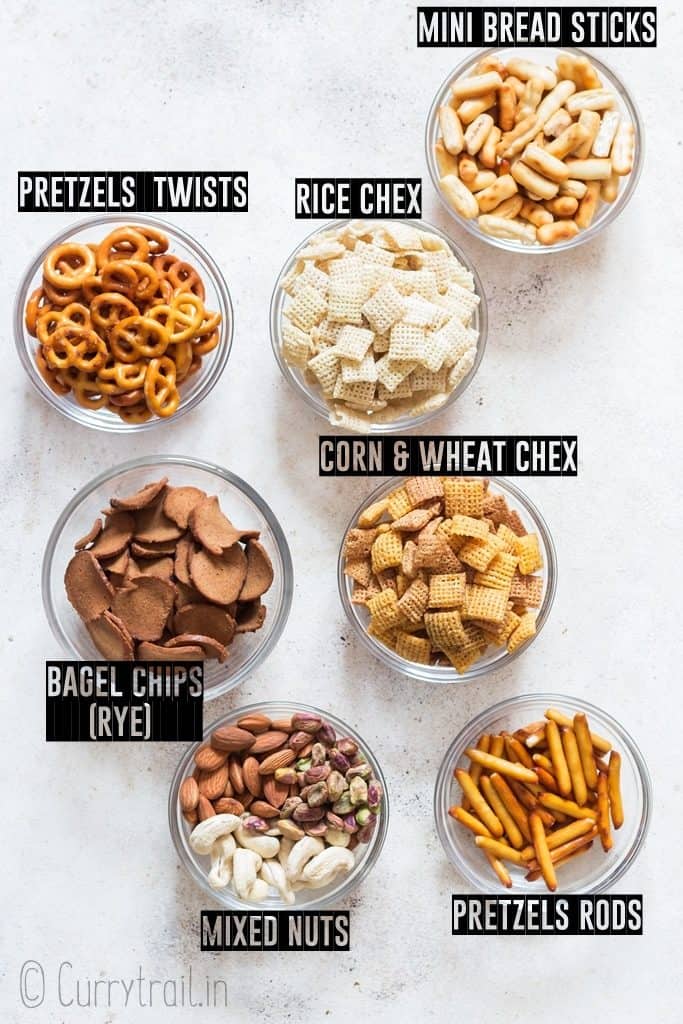 dry snack mix ingredients for chex mix recipe