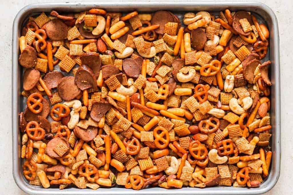 chex mix cooked in oven