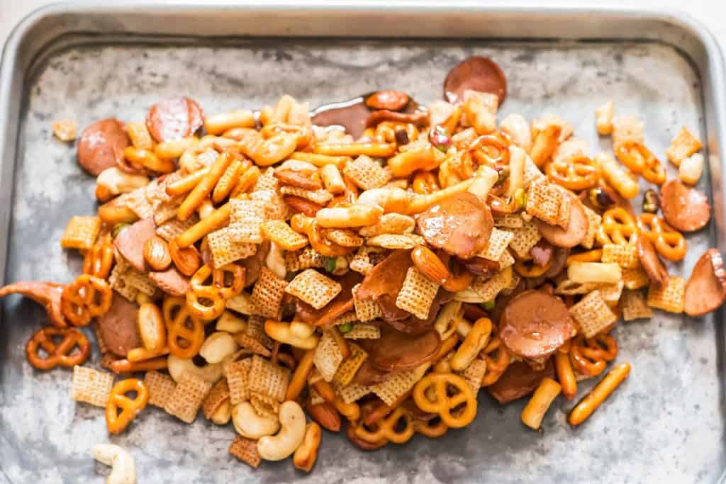 before baking sweet and spicy chex mix recipe