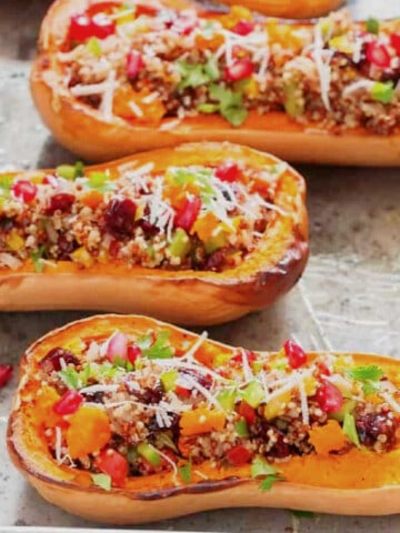 stuffed butternut squash with quinoa