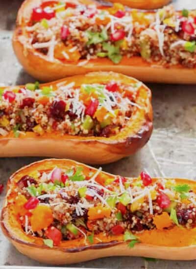 stuffed butternut squash with quinoa