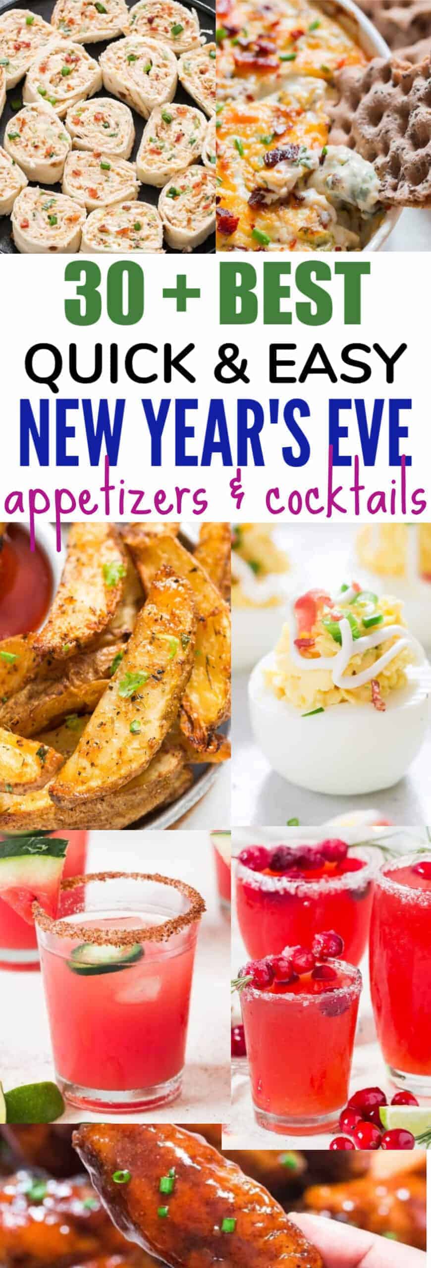 new year's eve appetizers & cocktails