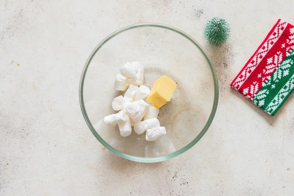 melting marshmallow and butter in microwave