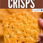 best Parmesan crisps baked in oven with text