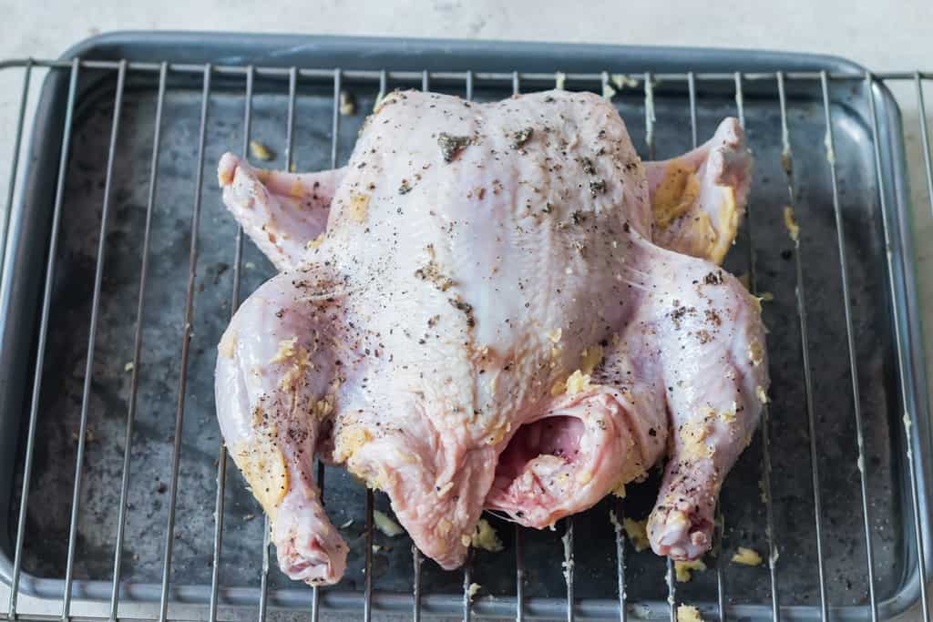 seasoning over whole chicken