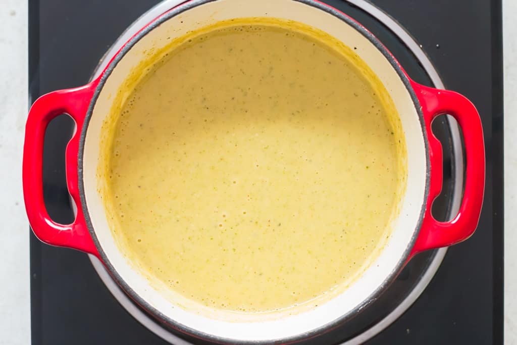 cheesy broccoli and cheddar soup