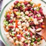 3 bean salad in bowl