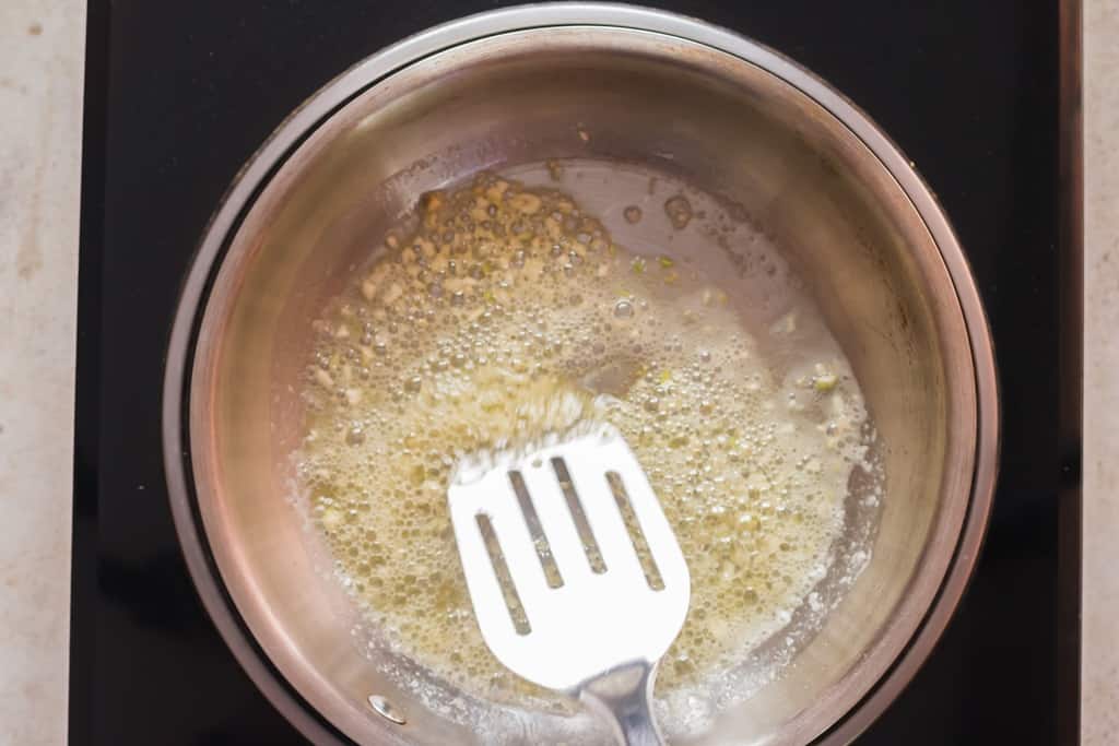 minced garlic sauted in butter