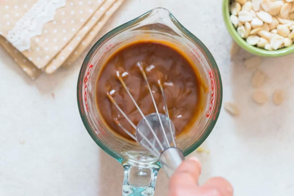 whisk sauce until everything comes together
