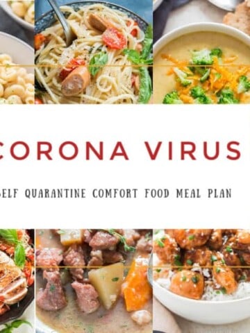 corona virus self quarantine meal plan