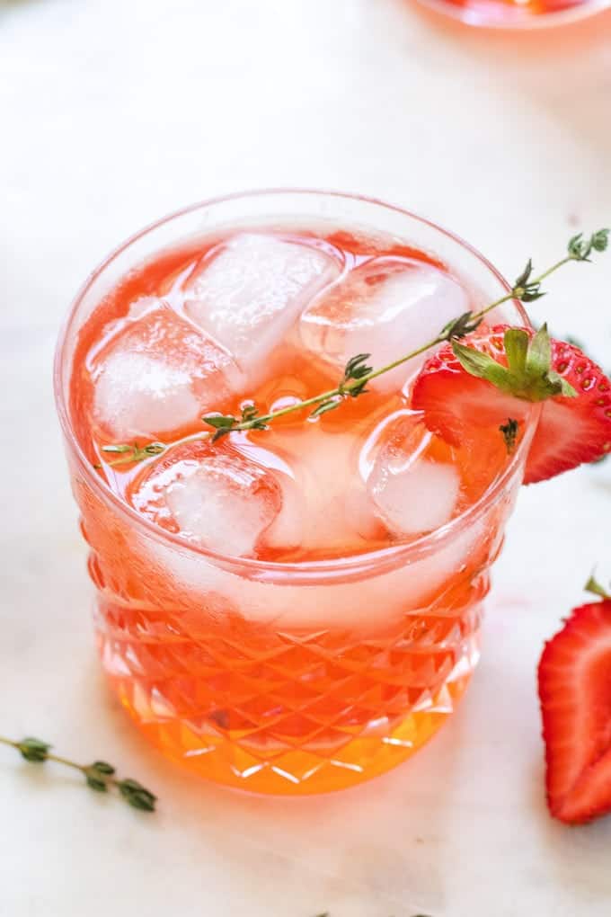 strawberry thyme cocktail