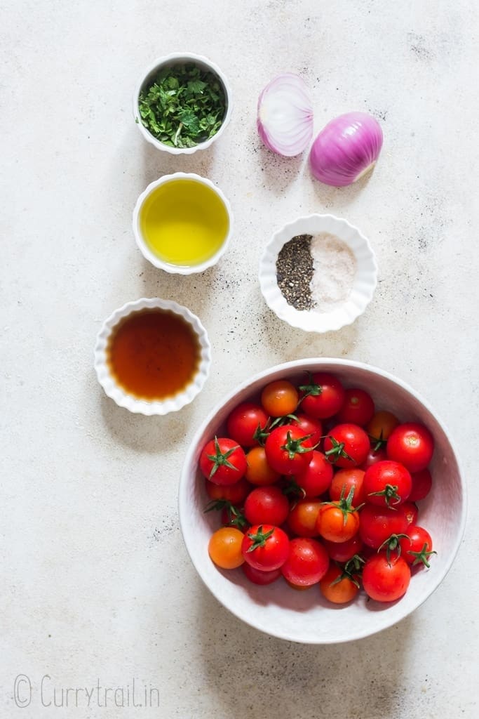 ingredients for cherry tomato salad recipe