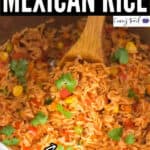 Instant pot Mexican rice with text overlay