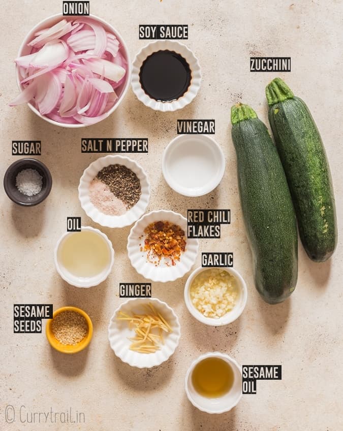 ingredients for zucchini stir fry recipe