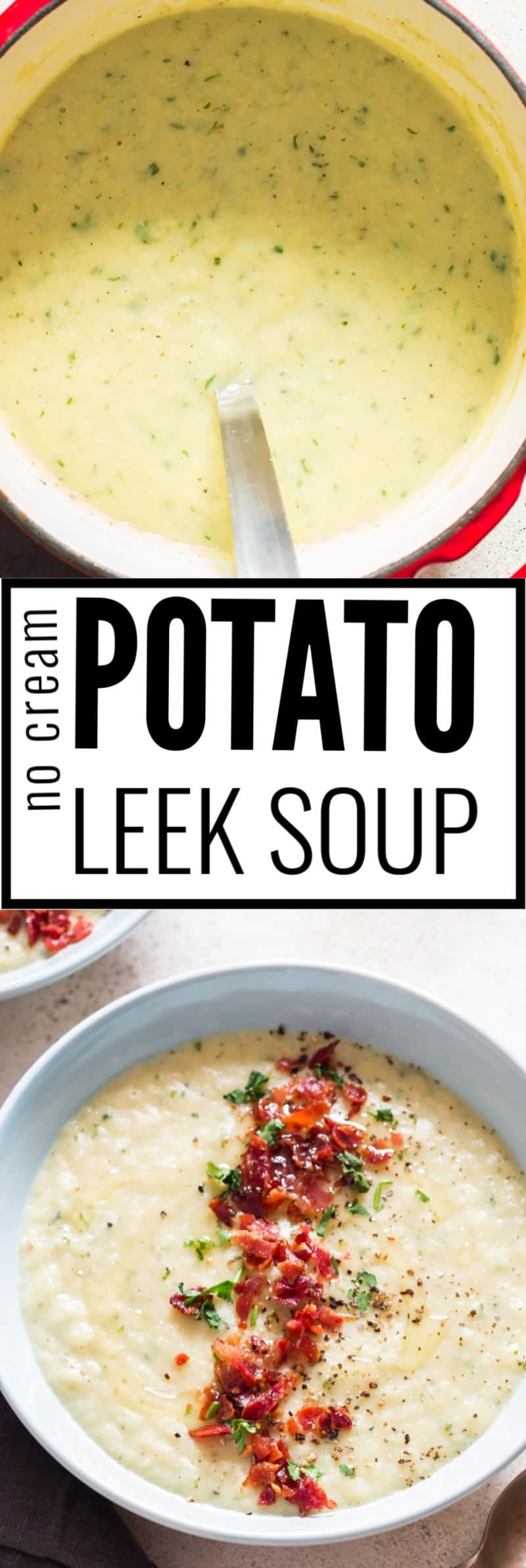 Creamy Potato Leek Soup (with no added cream)- Curry Trail