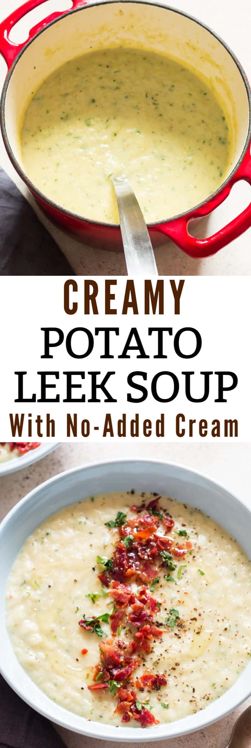 Creamy Potato Leek Soup (with no added cream)- Curry Trail