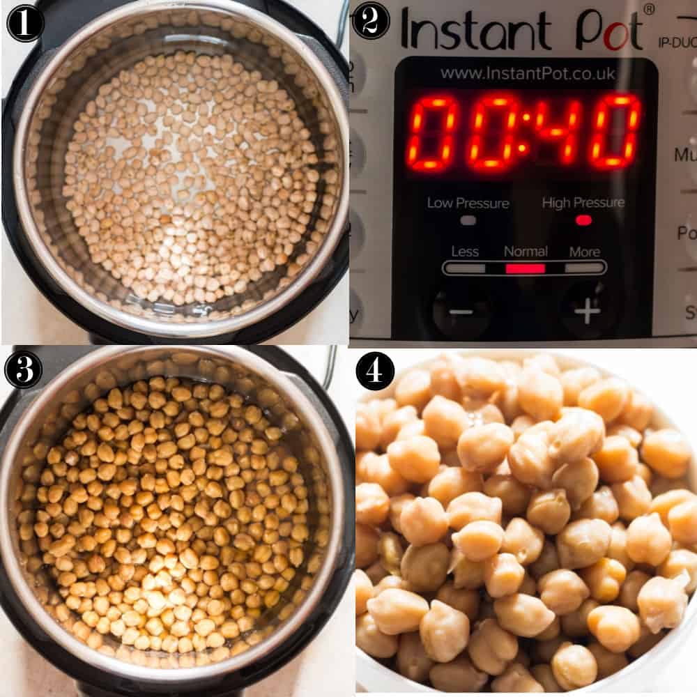 step by step instructions of how to cook instant pot chickpeas