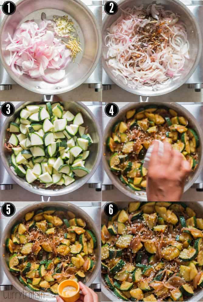 step by step instructions of zucchini stir fry