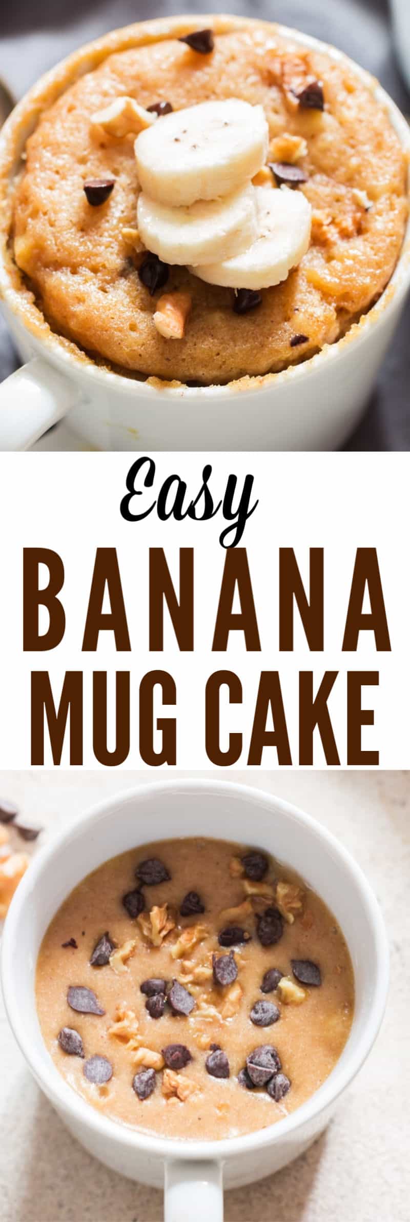 1 Minute Banana Mug Cake Recipe {Video} Curry Trail