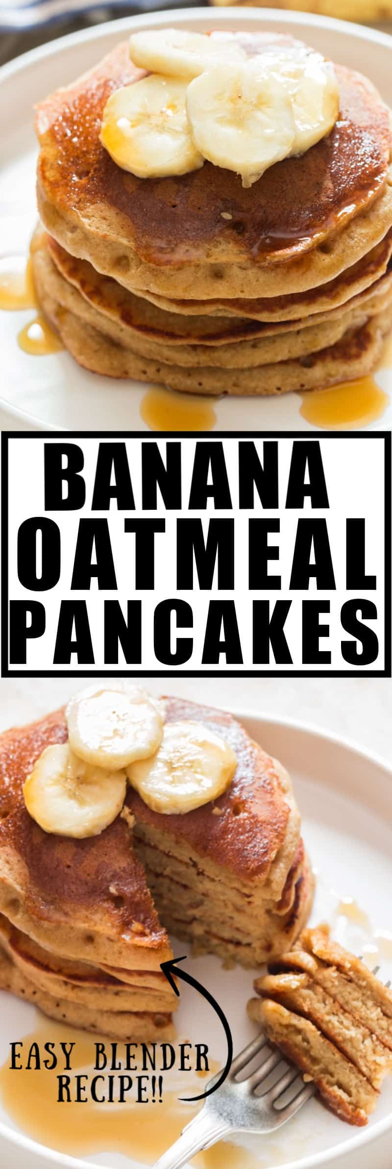 Blender Banana Oatmeal Pancakes {Video} Curry Trail
