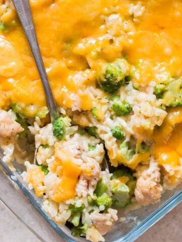 cheesy chicken broccoli rice casserole