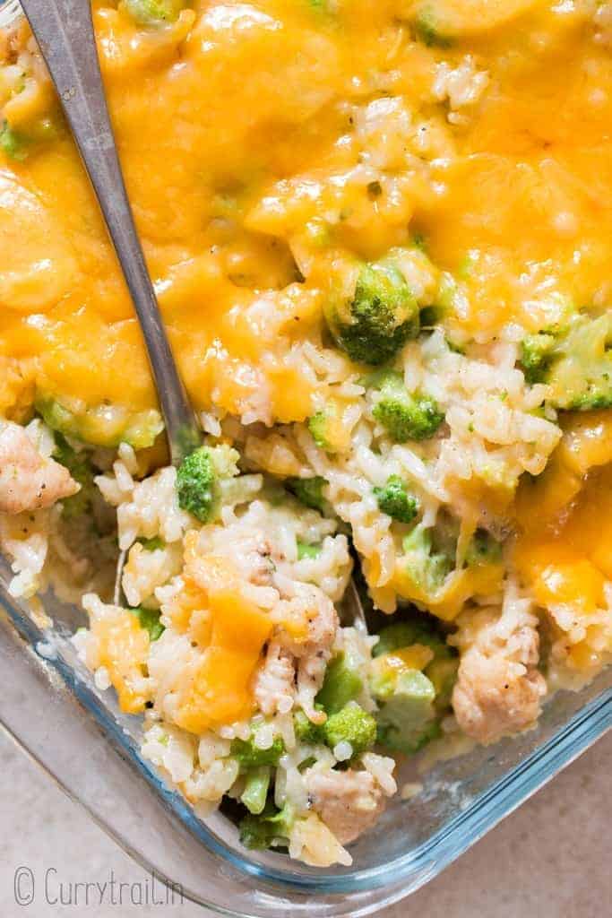 cheesy chicken broccoli rice casserole 