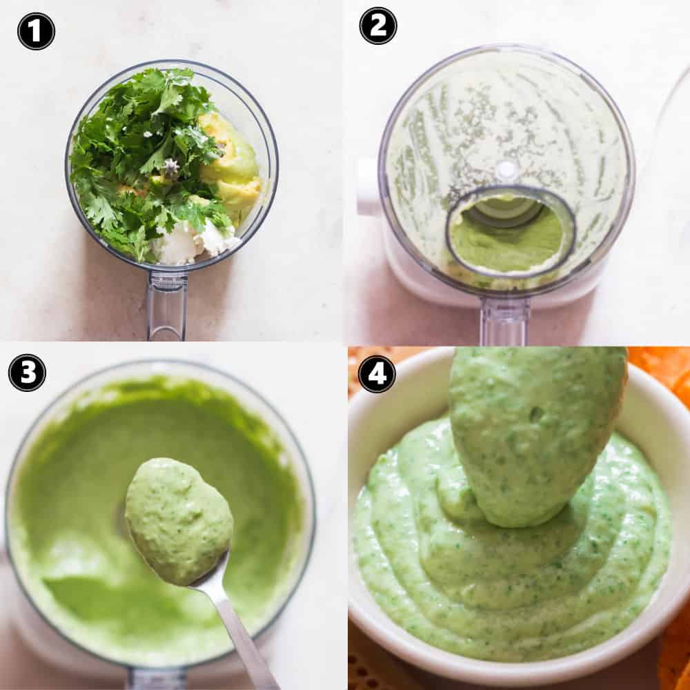 step by step pictorial for avocado dip