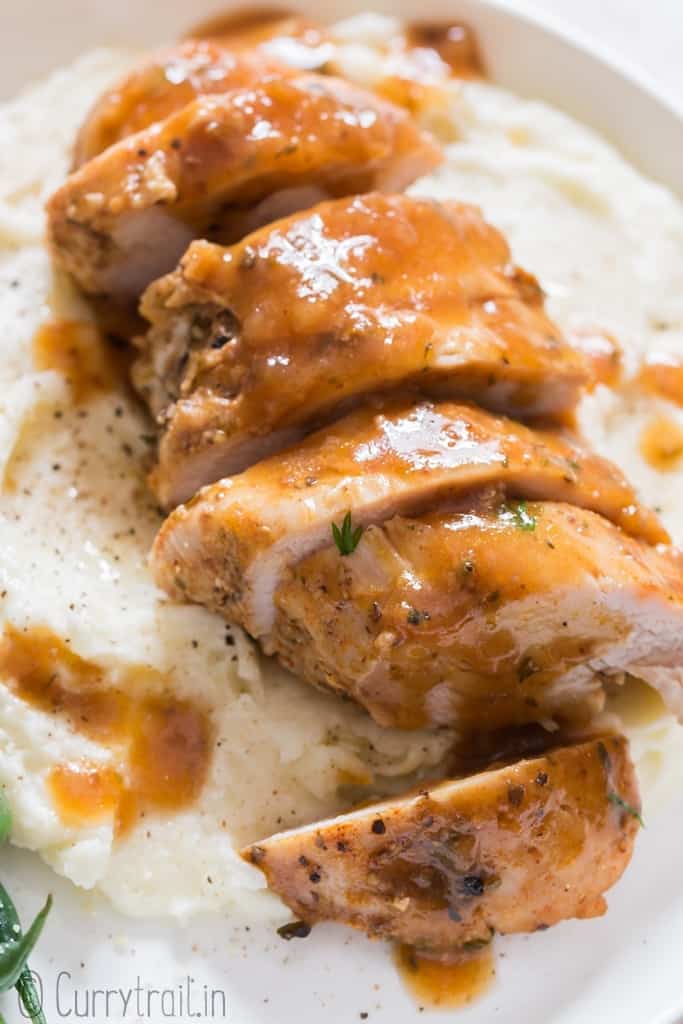 instant pot chicken breasts on mashed potatoes