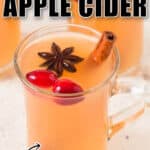 3 cups of instant pot apple cider with text overlay